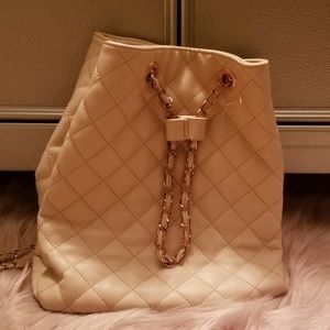 Faux-leather Chain Backpack